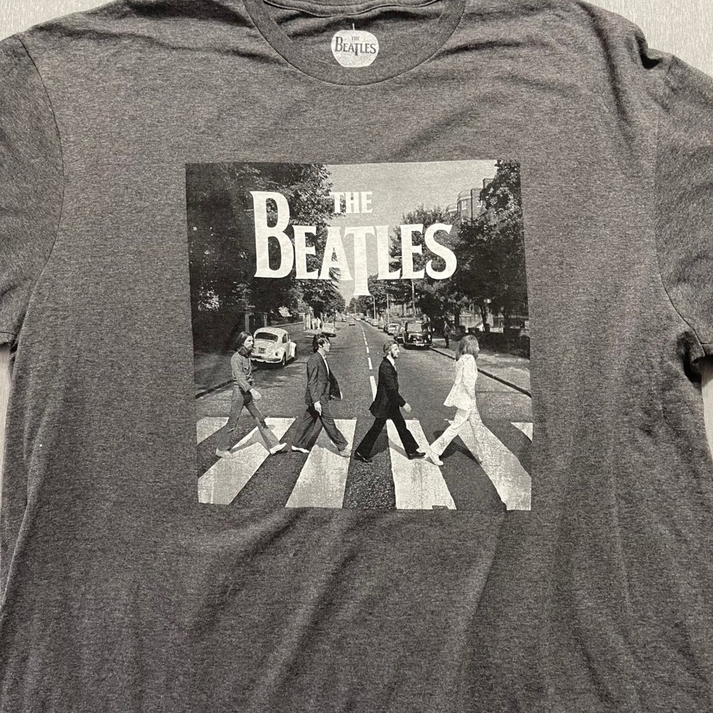 The Beatles T-Shirt Men 2XL Grey Abbey Road Graphic Band Tee Classic Rock 60s 70 - Picture 3 of 6